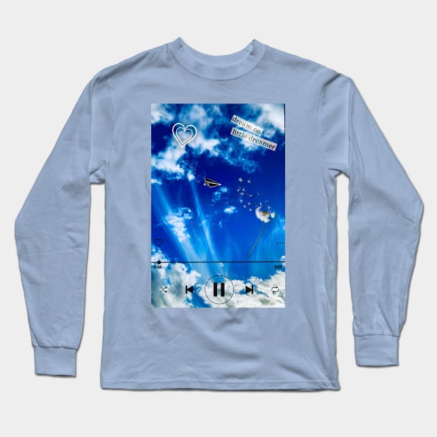 Spotify Music Background Design Long Sleeve T-Shirt by HustleAndBustlePhotography